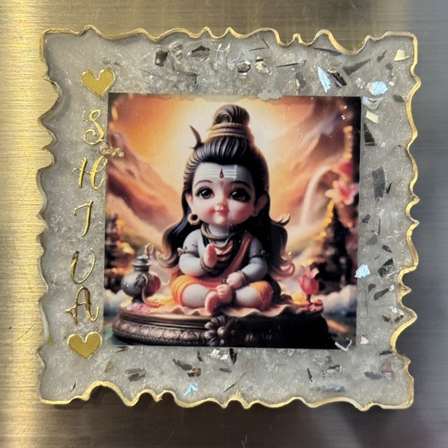 Resin Art Shiva Fridge Magnet